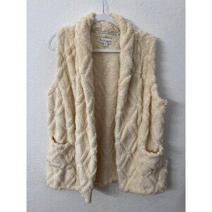 Koolaburra by UGG cream colored faux fur vest women size XL